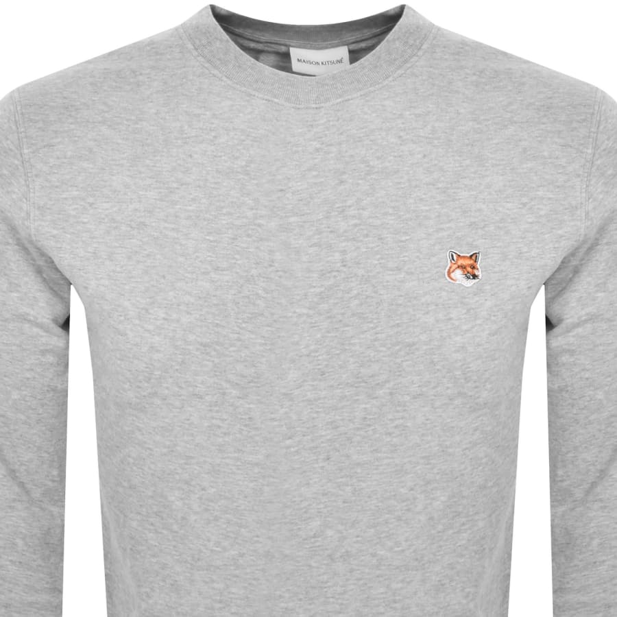 Maison Kitsune Fox Head Sweatshirt Grey | Mainline Menswear